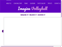 Tablet Screenshot of imaginevolleyball.com